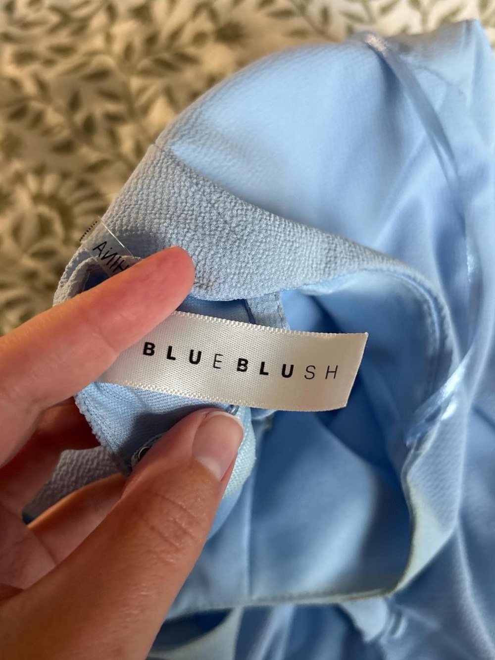 Blue blush light blue zip up romper with buttons